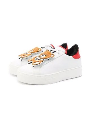 Кожаные кеды Moschino
