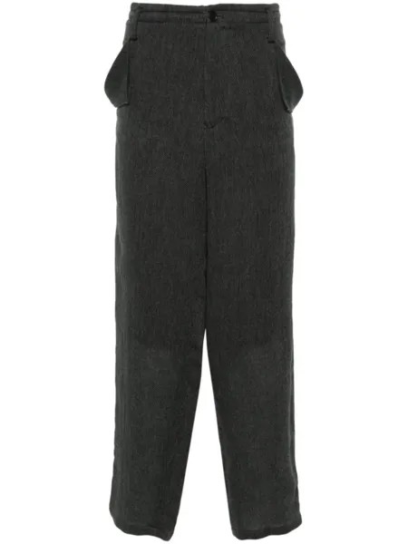 Yohji Yamamoto саржевые брюки, серый