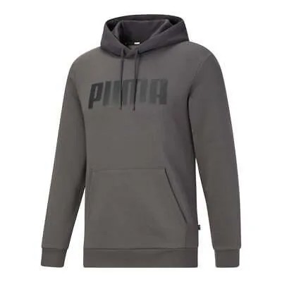 Puma Color Block Logo Pullover Hoodie Мужская серая повседневная верхняя одежда 67372815