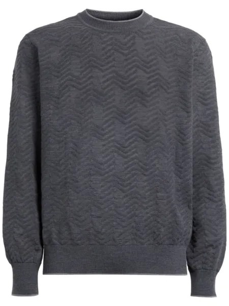 Missoni джемпер с узором шеврон, серый