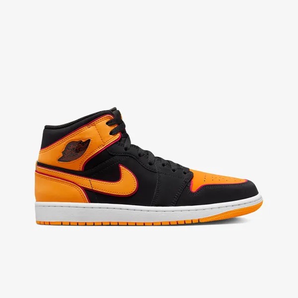 Кроссовки 1 Mid 'Black Orange' Jordan, черный