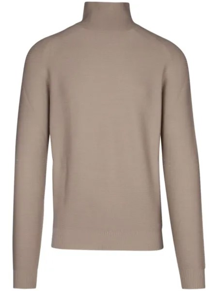 Loro Piana джемпер с ребристой вязкой, нейтральный цвет