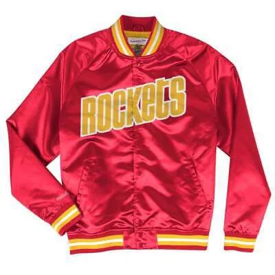 Легкая атласная куртка Mitchell - Ness мужская красная повседневная спортивная верхняя одежда STJK