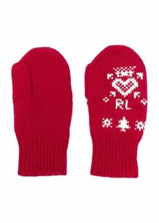 Ralph Lauren Kids варежки с принтом