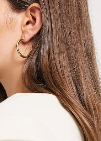 Золотистые серьги-кольца Nylon-Золотистый