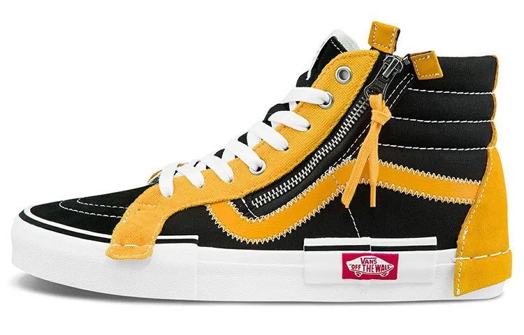 Туфли для скейтбординга унисекс Vans SK8 HI Черный/Желтый