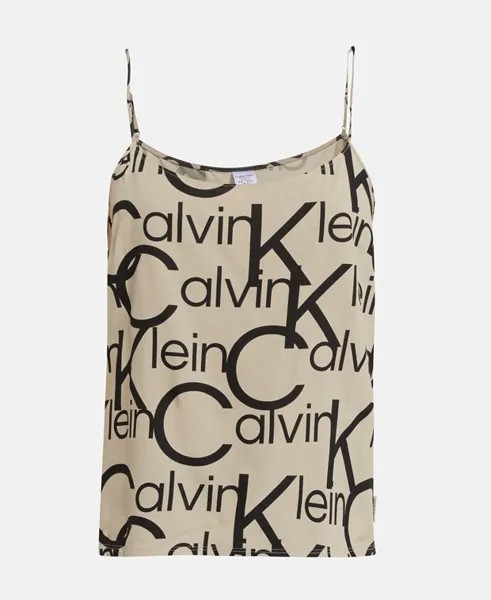 Пижамный топ Calvin Klein Underwear, бежевый