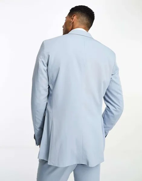 Голубой приталенный пиджак Jack & Jones Premium