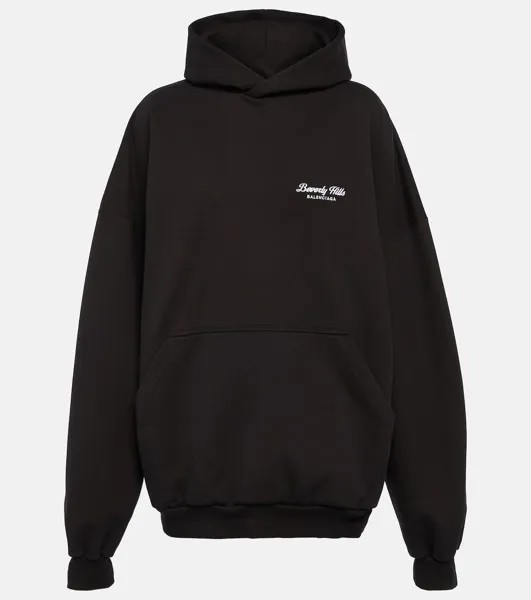 Хлопковое худи оверсайз Beverly Hills Balenciaga, розовый
