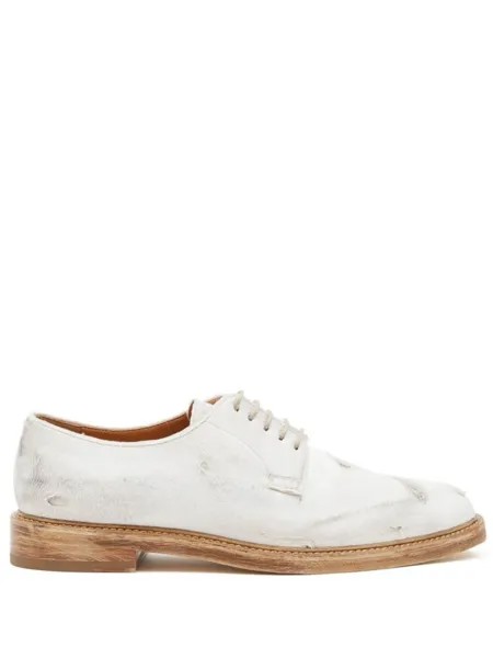Maison Margiela бархатные оксфорды, белый