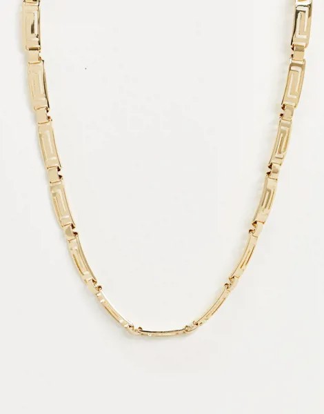 Золотистое ожерелье в винтажном стиле Pieces-Золотистый