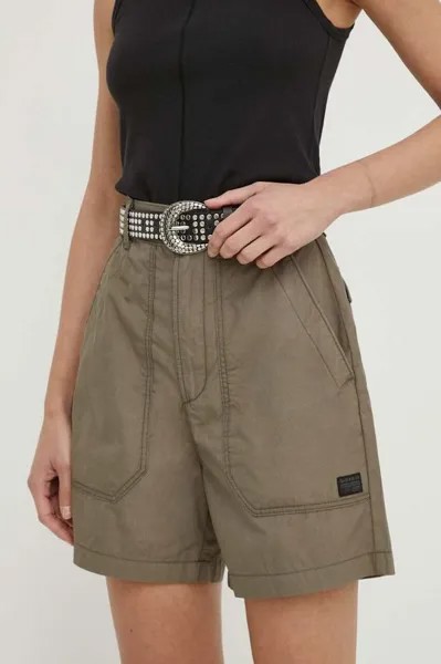 Хлопковые шорты G-Star Raw, коричневый