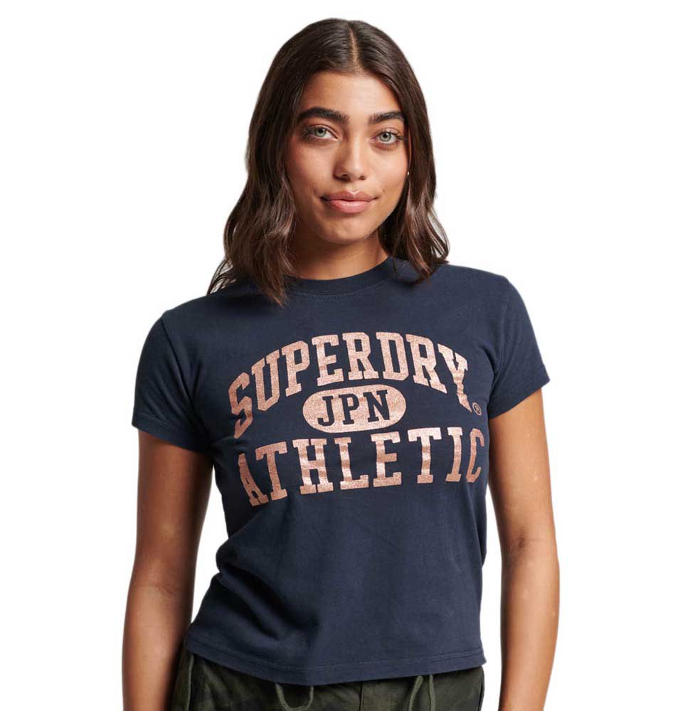 Футболка Superdry College Scripted Graphic, фиолетовый