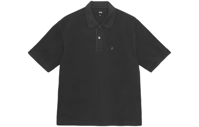 Рубашка-поло из пике с пигментным окрашиванием SS24 Drop2 Stussy, коричневый