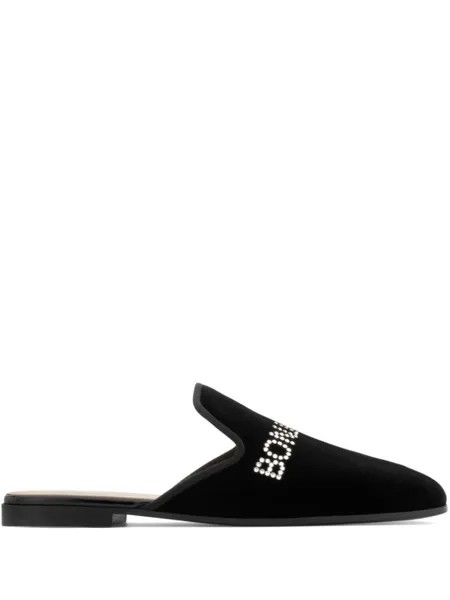 Giuseppe Zanotti бархатные мюли Bonjour Nuit, черный