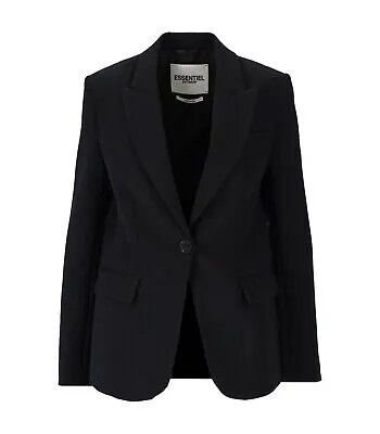 Женский черный однобортный пиджак Essentiel Antwerp Cho