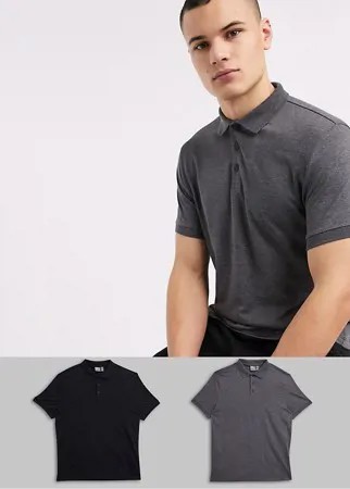 2 трикотажных поло ASOS DESIGN​​​​​​​-Мульти