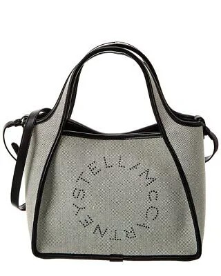 Stella Mccartney Черная женская сумка-тоут из парусины с логотипом Stella