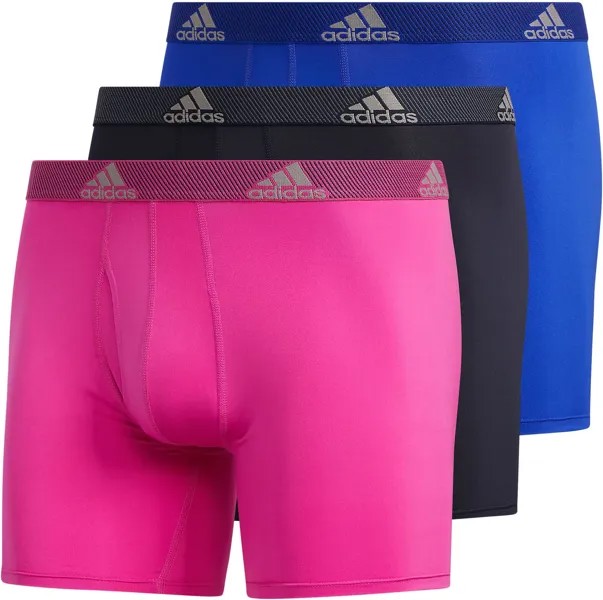 Боксеры Adidas Performance 3-Pack Boxer Brief, цвет Lucid Fuchsia Pink/Legend Ink Blue/Lucid Blue