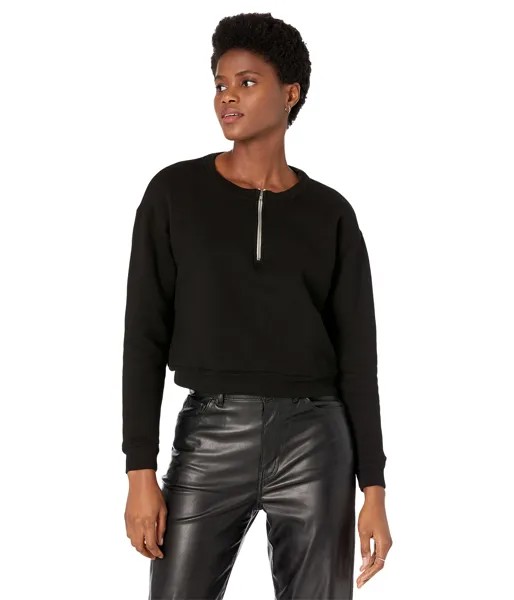 Худи MONROW, 1/2 Zip Cropped Sweatshirt