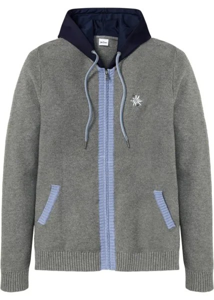 Кардиган с капюшоном John Baner Jeanswear, серый