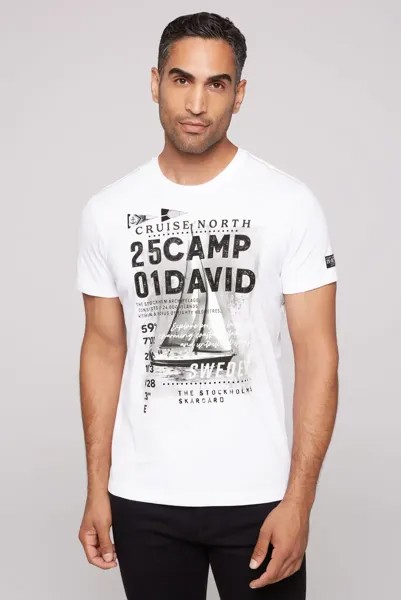 Рубашка CAMP DAVID с круглым вырезом, хлопок, белый