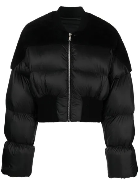Rick Owens укороченный пуховик, черный
