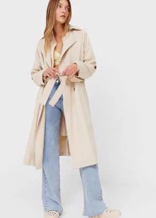 Stradivarius Длинный Тренч Из Струящейся Ткани Multicolor L