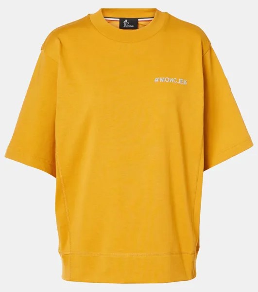 Футболка из хлопкового джерси Moncler Grenoble, цвет mustard