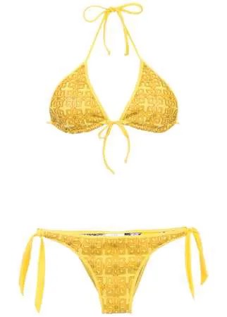 Amir Slama textured triangle top bikini set