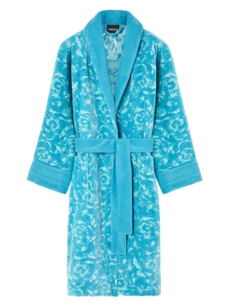 Жаккардовый халат Barocco Versace, синий