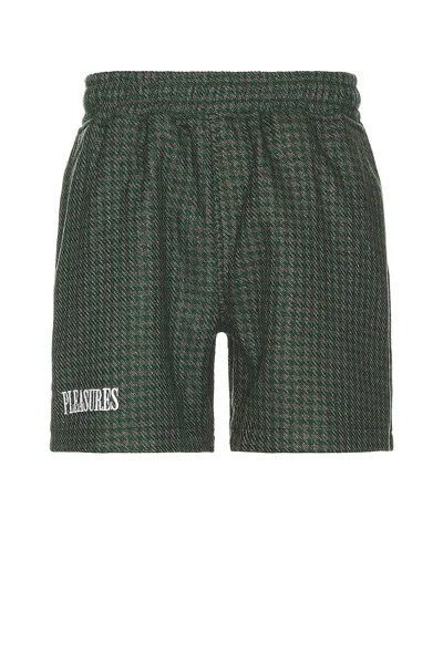 Шорты Pleasures Intercept Houndstooth Shorts, зеленый