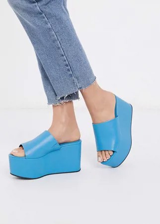 Сандалии на платформе ASOS DESIGN-Синий