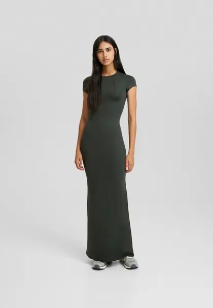Платье из джерси Bershka, оливковый
