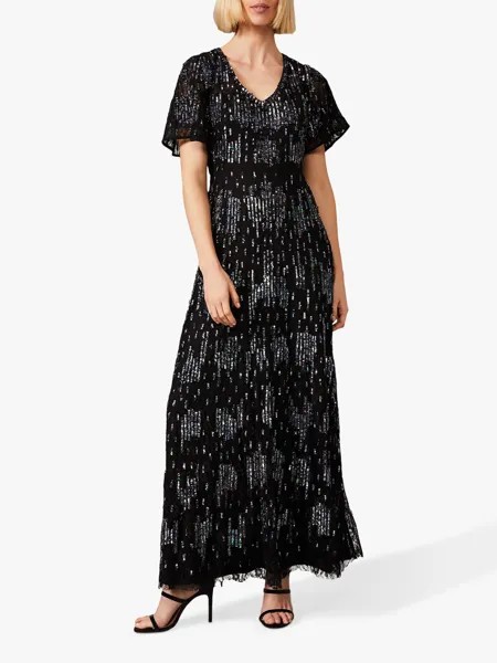 Платье макси с украшением Phase Eight Clarabelle, черное