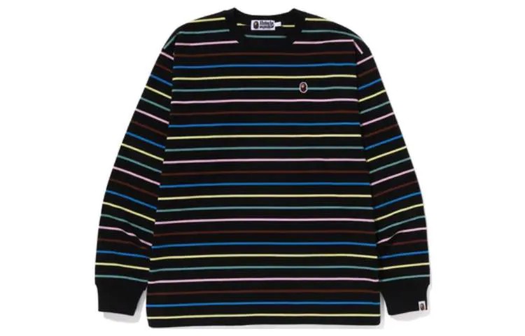 Футболка свободного кроя BAPE Hoop L/S A Bathing Ape, серый