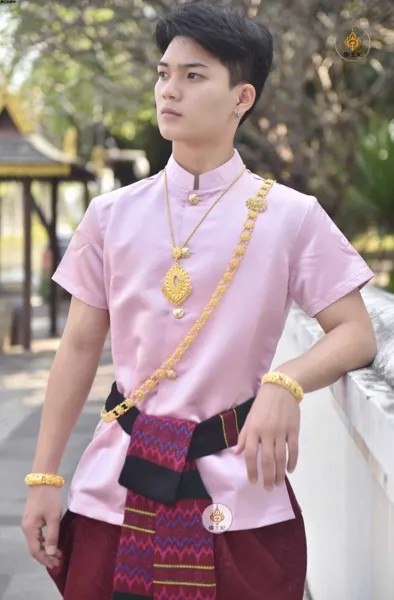 Традиционная тайская одежда для мужчин, рубашка для выступлений на сцене, штаны, наряд национального таиландского костюма, костюм из Юго-Восточной Азии