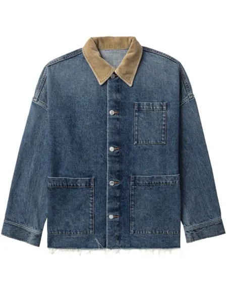 A.P.C. джинсовая куртка-рубашка с необработанными краями, синий