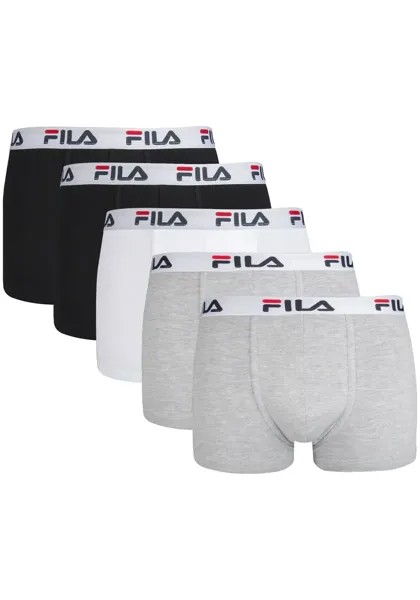 Трусы-боксеры Fila (экономная упаковка, 5 шт.), с поясом с логотипом, цвет Classic-Mi