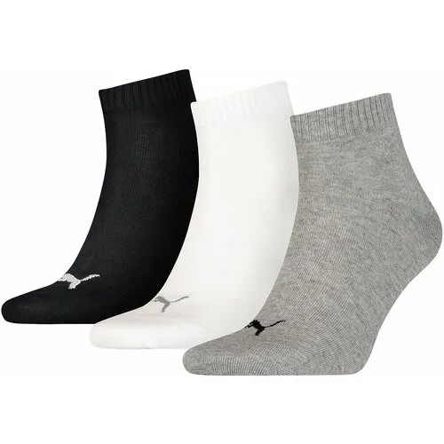 Носки PUMA, комплект, 3 пары, размер 3942, разноцветный