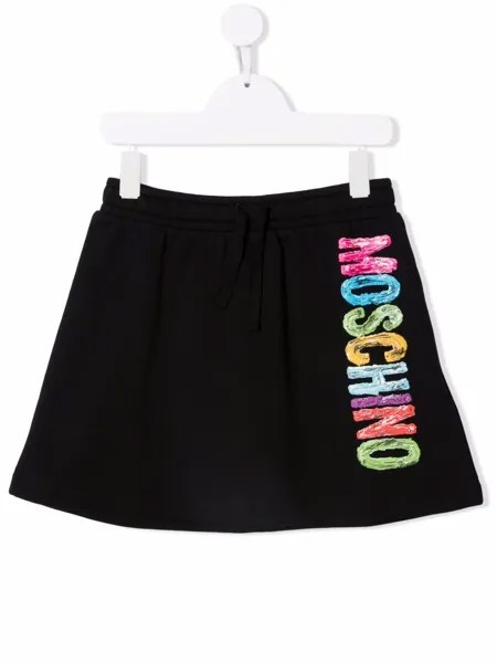 Moschino Kids юбка с логотипом