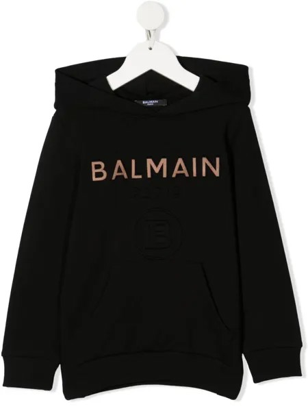 Balmain Kids худи с вышитым логотипом