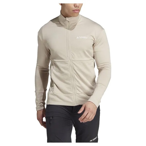 Толстовка на молнии adidas Terrex Multi Light Fleece, бежевый