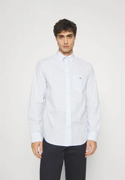 Рубашка РУБАШКА REG POPLIN GINGHAM GANT, голубой