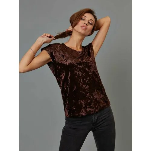 Блуза A-A Awesome Apparel by Ksenia Avakyan, размер 44, коричневый
