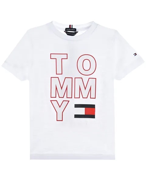 Белая футболка с логотипом Tommy Hilfiger детская