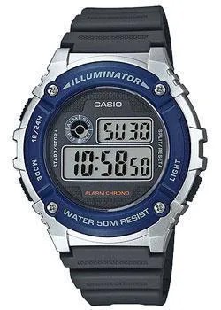 Японские наручные  мужские часы Casio W-216H-2A. Коллекция Digital