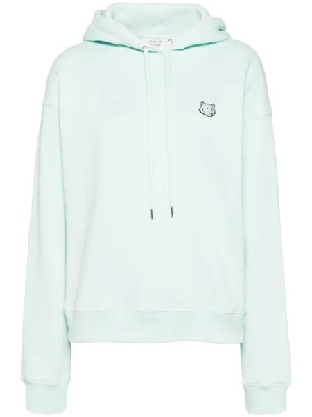 Maison Kitsuné худи с нашивкой, зеленый