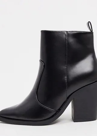 Черные ботинки для широкой стопы ASOS DESIGN-Черный цвет