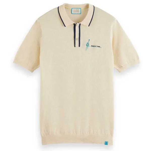 Поло с коротким рукавом Scotch & Soda 174234, бежевый